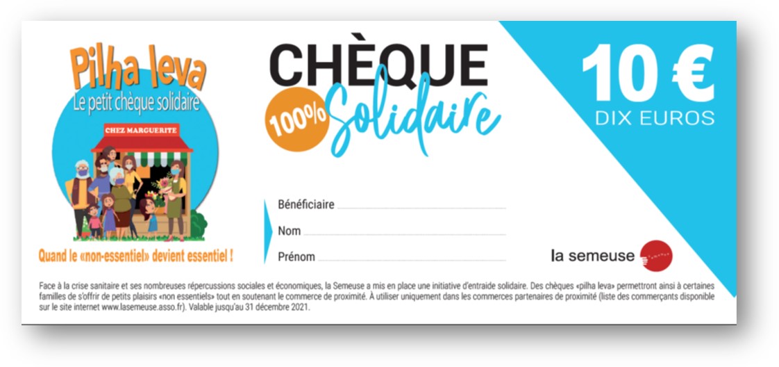 Chèque 100 solidaire la semeuse